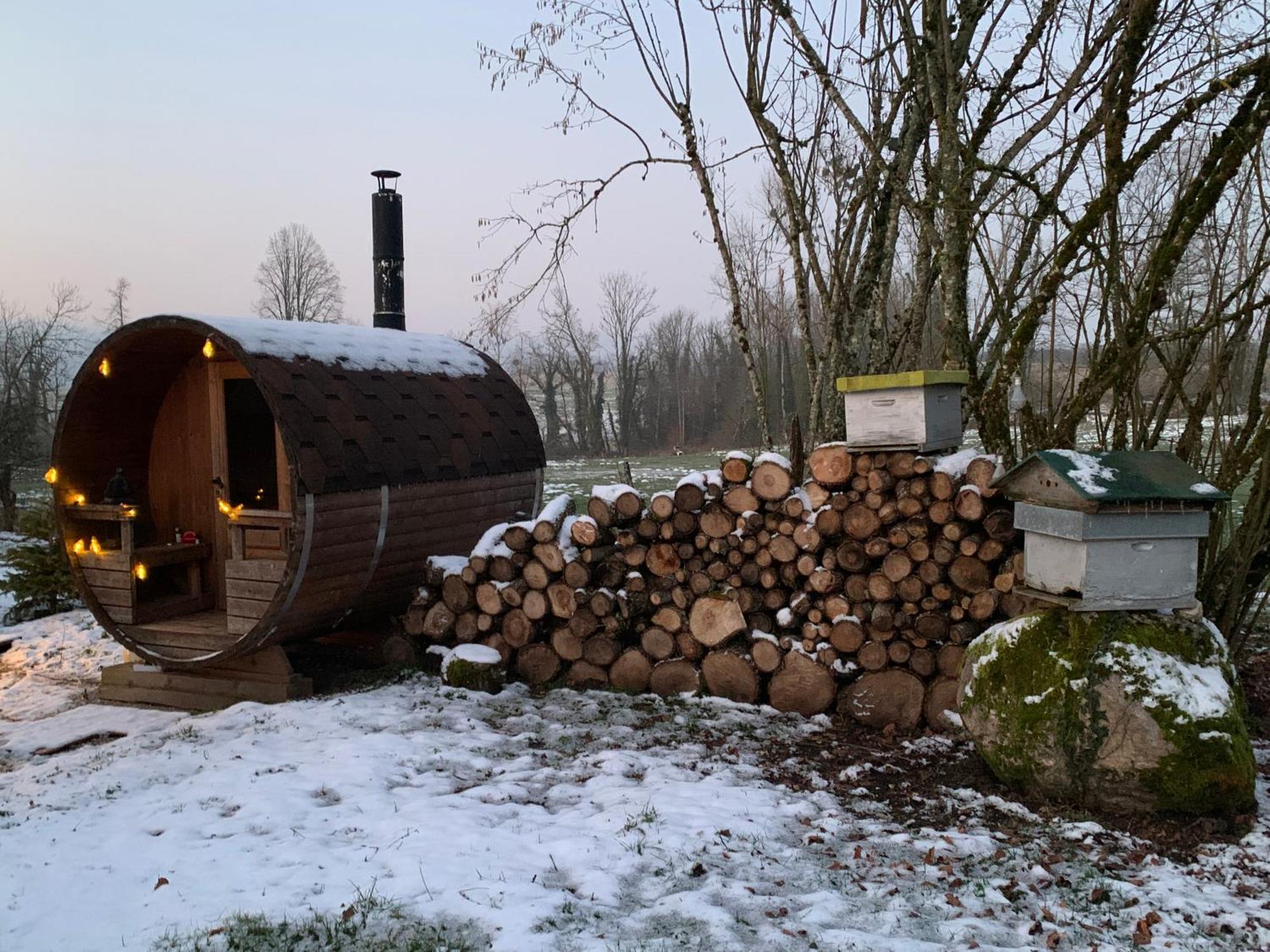 Cabane En Bois Avec Bain Nordique Et Sauna Marigny  Zewnętrze zdjęcie